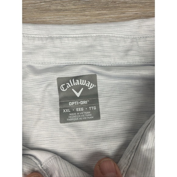 (3) Callaway Opti-Dri Polo Shirt Mens 2XL Golf Stretch S/S Pullover - Picture 12 of 16